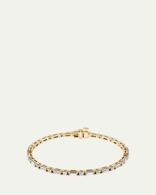 14K Gold Mixed-Shape Lab Grown Diamond Bracelet, 3.00tcw